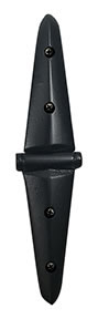 300-72097-EBL (11" Full View Vertical Hinge; 2 piece assembly w/ butt pin; Solid Aluminum; Elegance Black Finish)