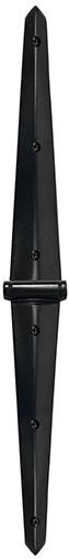 300-72090-EBL (17" Narrow Full View Hinge; 2 piece assembly; Solid Aluminum; Black)