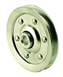 300-32000 (3" Solid Rivet Pulley ZP 3/8" bore; 100 lb load; 10,000 8' door cycles)