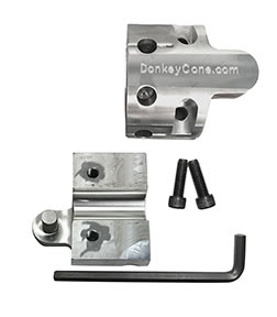 575-10400 (Donkey Cone 2 pc coupler. Converts 4 winding bar holes on 1 3/4" or 2" spring cones to 8. This allows standard 18" winding bars to be used where it wouldn't otherwise be possible.)