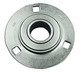 300-33030 (1" PF6 Bearing in Sheet Door Retainer; round; zinc plated; 4 7/16" OD 3-hole mount)