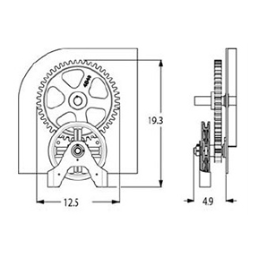 300-65011 (RDRG 4:1 hoist for 1” door shaft w/ 4B48 main gear x 1” bore & 1/4” keyway)