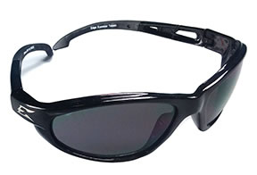 576-SDKAP119 (Black Safety Sunglasses; Aqua Red Mirror Lens)