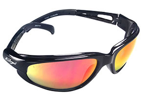 576-SW118 (Black Safety Sunglasses; Blue Mirror Lens)