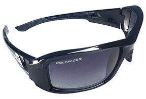 576-TSMAP218 (Black Polarized Safety Sunglasses; A.P. Blue Mirror Lens)