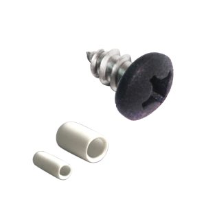 1/4 in. x 1/2 in. Pan Head Sheet Metal Screw w/ Vinyl Caps; Black