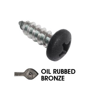 1/4 in. x 3/4 in. Sheet Metal Screw for stamped CH Ring Pulls; Oil Rubbed Bronze