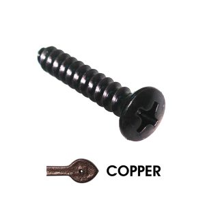 #8 x 1 in. Phillips Oval Sheet Metal Screw; Copper