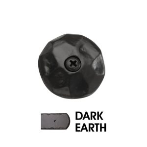 3/4 in. Round Screw Mount Clavo; Dark Earth