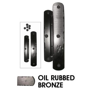 12" x 16" Rustic 2pc Mission Hinge Kit; Elegance Oil Rubbed Bronze Finish.