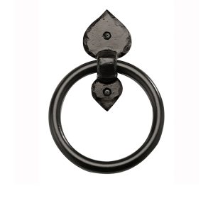 6” Rustic Spear End Ring Pull; Black