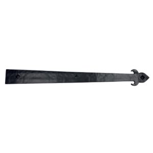 18” Traditional Magnetic Fleur De Lis Hinge with studs; Black